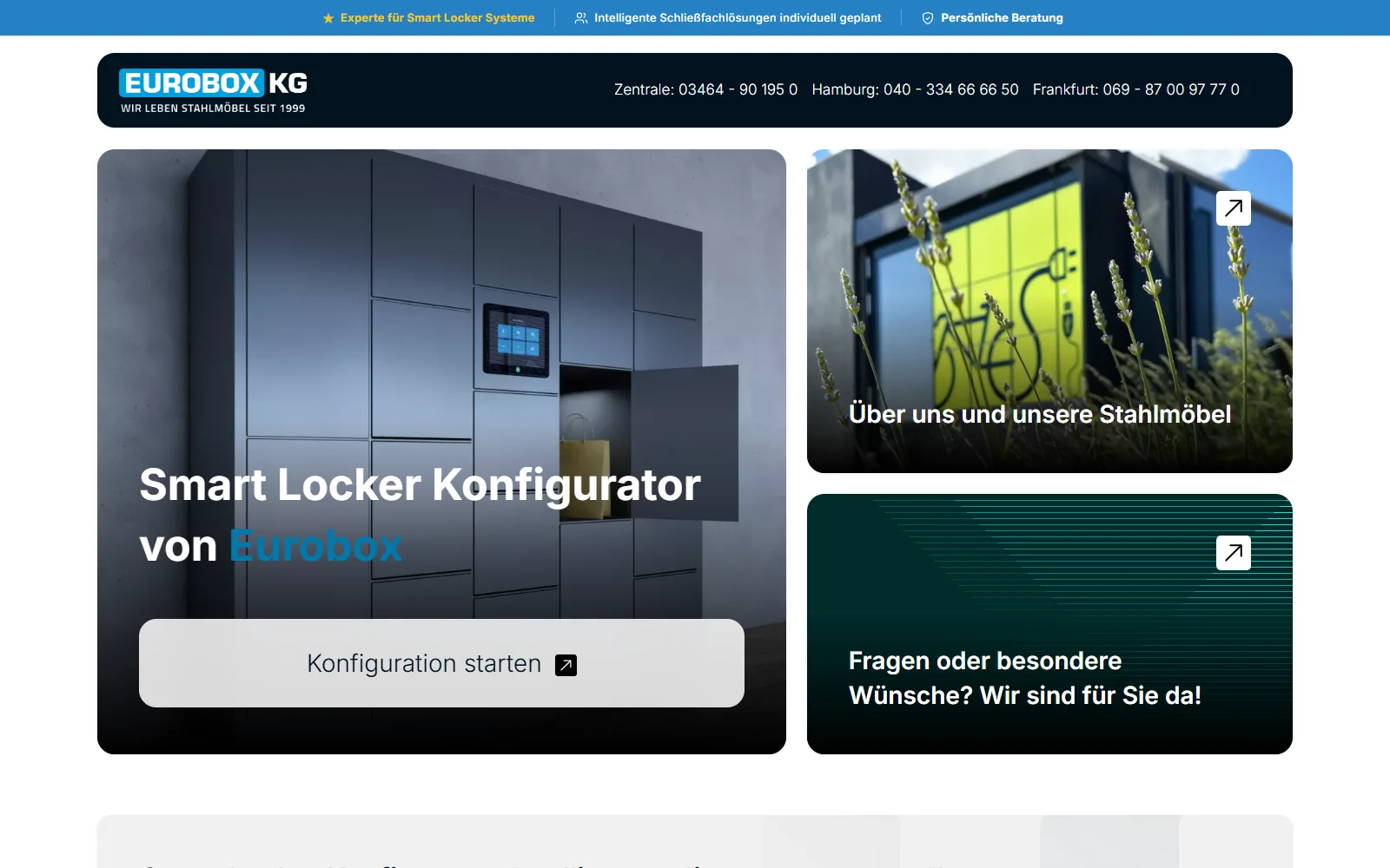 Eurobox smart-locker configurator website